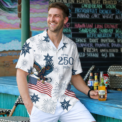 250 Years of Freedom 1776 - 2026 Eagle Patriotic Hawaiian Shirt