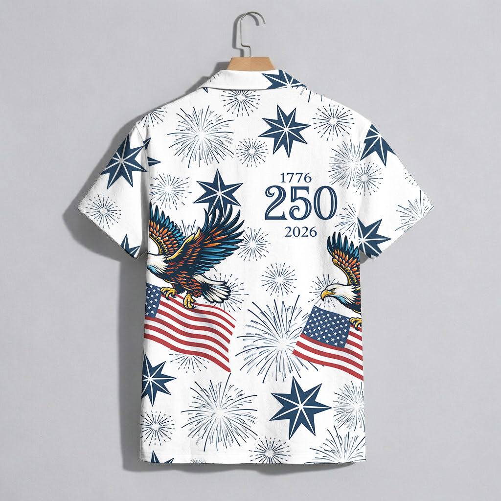 250 Years of Freedom 1776 - 2026 Eagle Patriotic Hawaiian Shirt