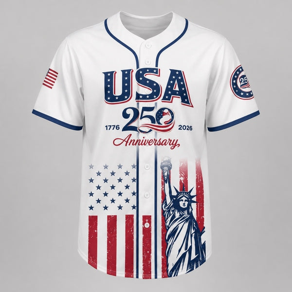 Patriotic Statue of Liberty 1776–2026 - USA 250th Anniversary Baseball Jersey Unisex Shirt
