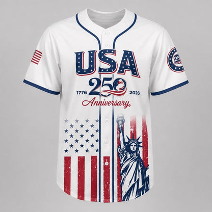 Patriotic Statue of Liberty 1776–2026 - USA 250th Anniversary Baseball Jersey Unisex Shirt