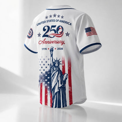 Patriotic Statue of Liberty 1776–2026 - USA 250th Anniversary Baseball Jersey Unisex Shirt