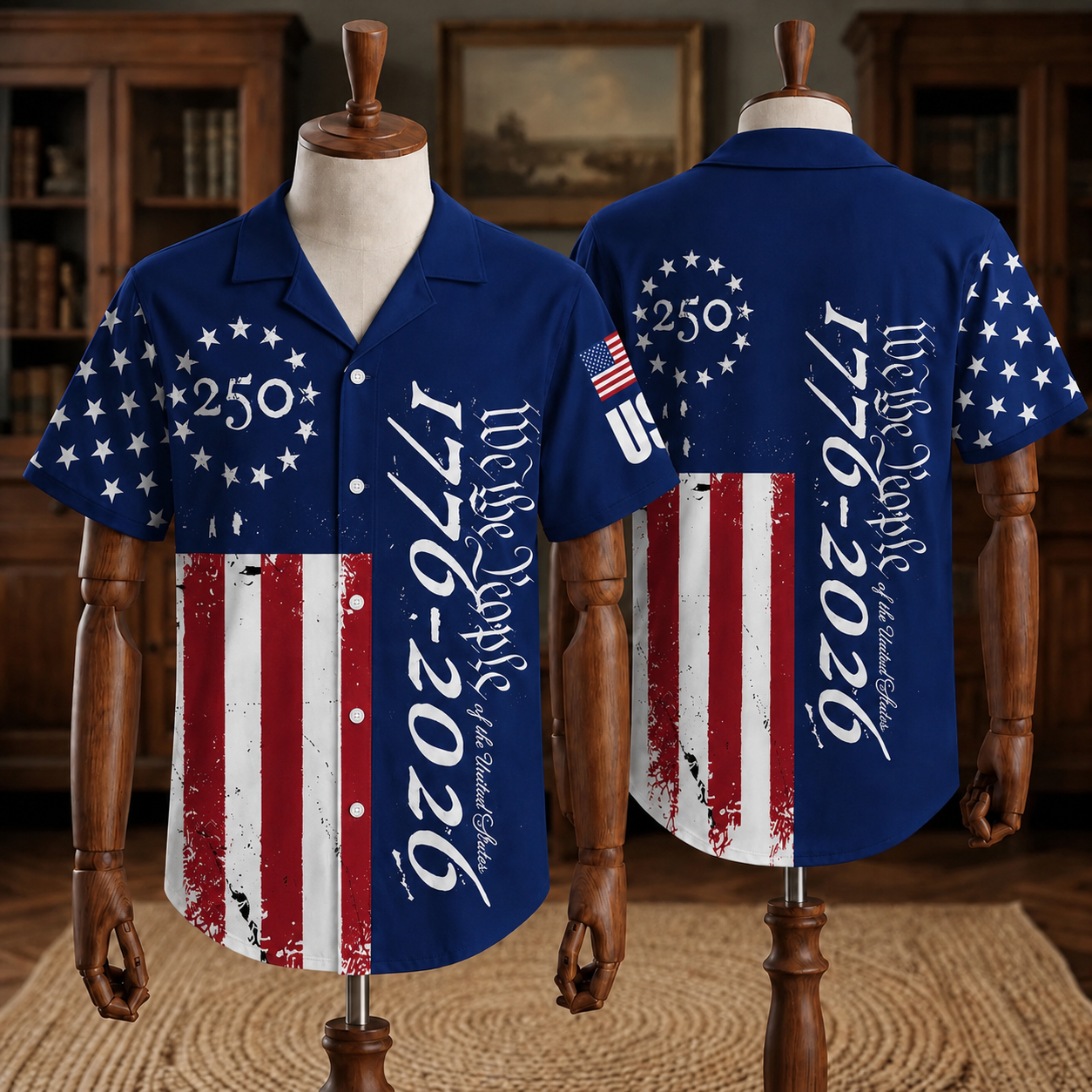 250 Years of Freedom 1776 - 2026 Eagle Patriotic Hawaiian Shirt